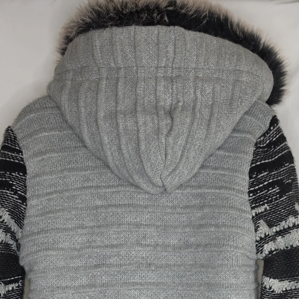 LCR Black Edition Gray Black Hooded Sweater Jacket Slim Size Large BW-3175